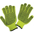 Natural Cotton/ Poly Blend PVC Coated String Gloves (Large)